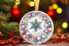 Round Christmas Ornament Sublimation|Clipart Product Image 1
