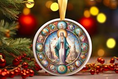 Round Christmas Ornament Sublimation|Clipart Product Image 1