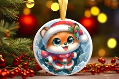 Round Christmas Ornament Sublimation|Clipart Product Image 2
