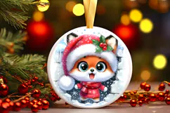 Round Christmass Ornament PNG Product Image 1