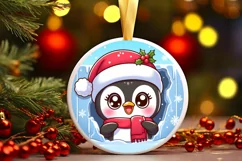 Round Christmas Ornament Sublimation|Clipart Product Image 1