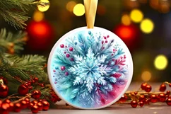 Round Christmas Ornament Sublimation|Clipart Product Image 1