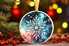 Round Christmas Ornament Sublimation|Clipart Product Image 1