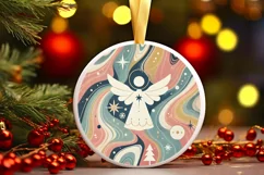 Round Christmas Ornament Sublimation|Clipart Product Image 2