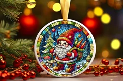 Round Christmas Ornament Sublimation|Clipart Product Image 2