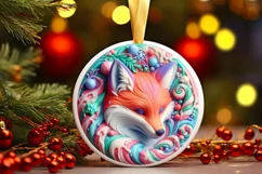 Round Christmas Ornament Sublimation|Clipart Product Image 1