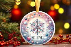 Round Christmas Ornament Sublimation|Clipart Product Image 1