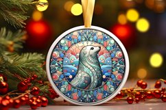 Round Christmass Ornament PNG Product Image 1