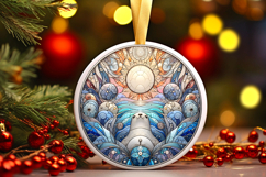 Round Christmass Ornament PNG Product Image 1