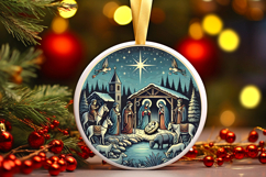 Round Christmass Ornament PNG Product Image 1