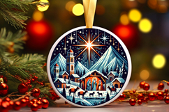 Round Christmass Ornament PNG Product Image 1