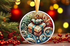 Round Christmas Ornament Sublimation|Clipart Product Image 1