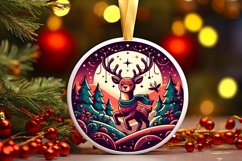 Round Christmas Ornament Sublimation|Clipart Product Image 1