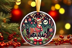 Round Christmas Ornament Sublimation|Clipart Product Image 1