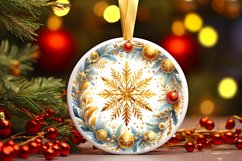 Round Christmas Ornament Sublimation|Clipart Product Image 1