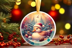 Round Christmas Ornament Sublimation|Clipart Product Image 1