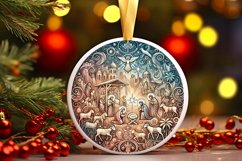 Round Christmas Ornament Sublimation|Clipart Product Image 1