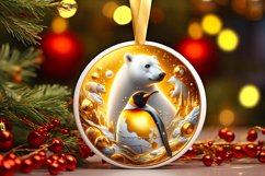 Round Christmas Ornament Sublimation|Clipart Product Image 2