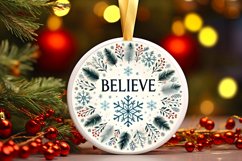 Round Christmas Ornament Sublimation|Clipart Product Image 1