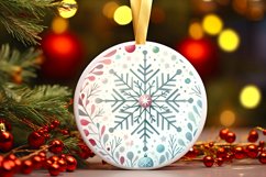 Round Christmas Ornament Sublimation|Clipart Product Image 1