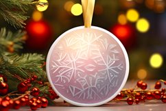 Round Christmas Ornament Sublimation|Clipart Product Image 1