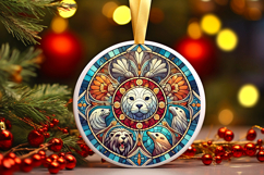 Round Christmass Ornament PNG Product Image 1