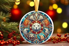 Round Christmas Ornament Sublimation|Clipart Product Image 2