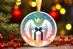 Round Christmass Ornament PNG Product Image 1