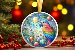 Round Christmas Ornament Sublimation|Clipart Product Image 2