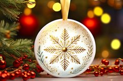 Round Christmas Ornament Sublimation|Clipart Product Image 1