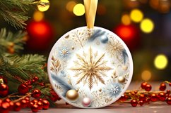 Round Christmas Ornament Sublimation|Clipart Product Image 1