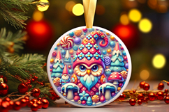Round Christmass Ornament PNG Product Image 1