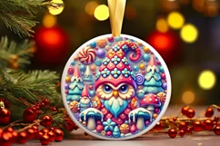 Round Christmas Ornament Sublimation|Clipart Product Image 2