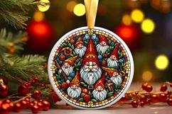 Round Christmas Ornament Sublimation|Clipart Product Image 1