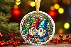 Round Christmas Ornament Sublimation|Clipart Product Image 1