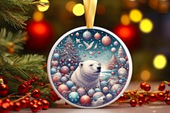 Round Christmas Ornament Sublimation|Clipart Product Image 1