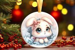 Round Christmass Ornament PNG Product Image 1