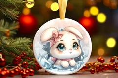 Round Christmas Ornament Sublimation|Clipart Product Image 1