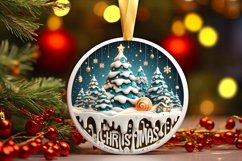 Round Christmas Ornament Sublimation|Clipart Product Image 1