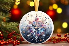 Round Christmas Ornament Sublimation|Clipart Product Image 1