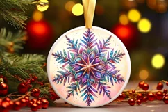 Round Christmas Ornament Sublimation|Clipart Product Image 3