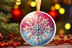 Round Christmas Ornament Sublimation|Clipart Product Image 1