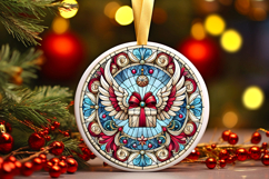 Round Christmass Ornament PNG Product Image 1
