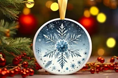 Round Christmas Ornament Sublimation|Clipart Product Image 1