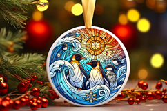 Round Christmass Ornament PNG Product Image 1