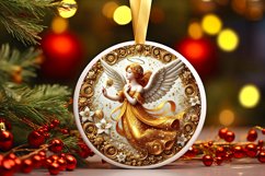 Round Christmas Ornament Sublimation|Clipart Product Image 1