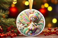 Round Christmas Ornament Sublimation|Clipart Product Image 1