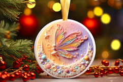 Round Christmass Ornament PNG Product Image 1