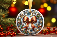 Round Christmass Ornament PNG Product Image 1