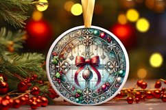 Round Christmas Ornament Sublimation|Clipart Product Image 1